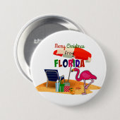 Frohe Weihnachten aus Florida Button (Vorne & Hinten)