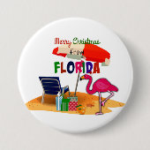 Frohe Weihnachten aus Florida Button (Vorderseite)