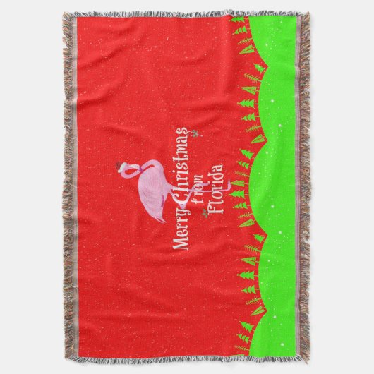 Frohe Weihnachten aus Florida Decke (Vorderseite Vertikal)