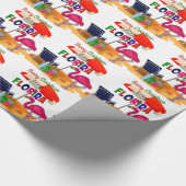 Frohe Weihnachten aus Florida Geschenkpapier (Ecke)