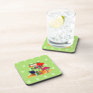 Frohe Weihnachten aus Florida Getränkeuntersetzer