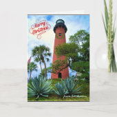 Frohe Weihnachten aus Florida Jupiter Lighthouse (Vorderseite)