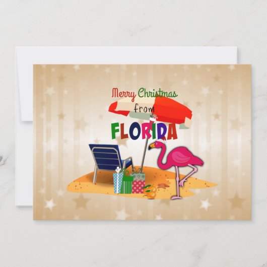 Frohe Weihnachten aus Florida Karte (Vorderseite)