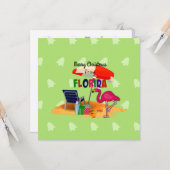 Frohe Weihnachten aus Florida Karte (Vorderseite/Rückseite Beispiel)