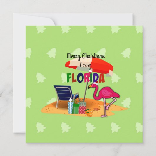 Frohe Weihnachten aus Florida Karte (Vorderseite)