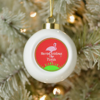 Frohe Weihnachten aus Florida, Keramik Kugel-Ornament