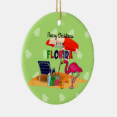 Frohe Weihnachten aus Florida Keramik Ornament (Rechts)
