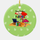 Frohe Weihnachten aus Florida Keramik Ornament (Hinten)