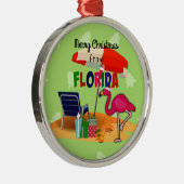 Frohe Weihnachten aus Florida Ornament Aus Metall (Rechts)