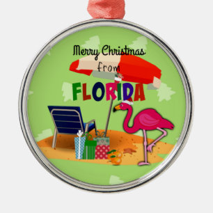 Frohe Weihnachten aus Florida Ornament Aus Metall