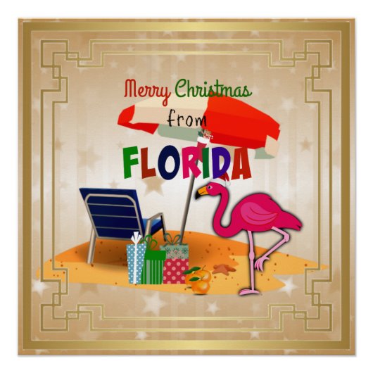 Frohe Weihnachten aus Florida Poster (Vorderseite)