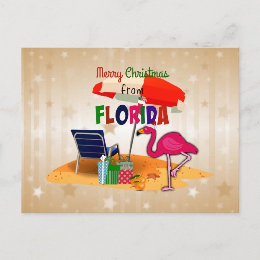 Frohe Weihnachten aus Florida Postkarte (Vorderseite)
