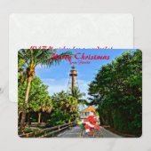 Frohe Weihnachten aus Florida Santa on Bicycle (Vorne/Hinten)