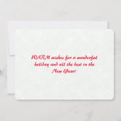 Frohe Weihnachten aus Florida Santa on Bicycle (Rückseite)