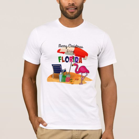 Frohe Weihnachten aus Florida T-Shirt (Vorderseite)