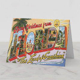 Frohe Weihnachten aus Florida Vintag Karte