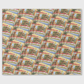 Frohe Weihnachten aus Florida Vintage Gruß Geschenkpapier (Flach)