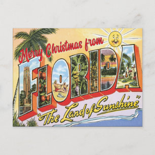 Frohe Weihnachten aus Florida vintage Postkarte