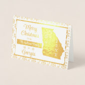 Frohe Weihnachten aus Georgien Staat | FOTO Folienkarte (Vorderseite)