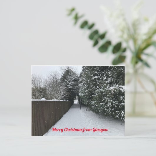 Frohe Weihnachten aus Glasgow-Postkarte (Stehend Vorderseite)