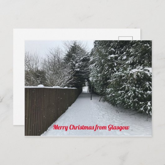Frohe Weihnachten aus Glasgow-Postkarte (Vorne/Hinten)