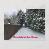 Frohe Weihnachten aus Glasgow-Postkarte (Vorderseite)