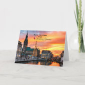 Frohe Weihnachten aus Hamburg, Deutschland Karte (Vorderseite)