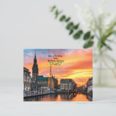 Frohe Weihnachten aus Hamburg, Deutschland Postkarte (Stehend Vorderseite)