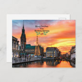Frohe Weihnachten aus Hamburg, Deutschland Postkarte (Vorne/Hinten)