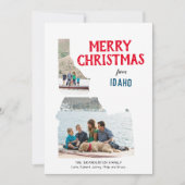 Frohe Weihnachten aus Idaho Zwei Foto (Vorderseite)