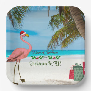Frohe Weihnachten aus Jacksonville, FL Pappteller