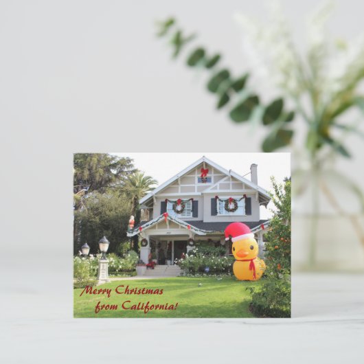 Frohe Weihnachten aus Kalifornien Postcard! (Stehend Vorderseite)