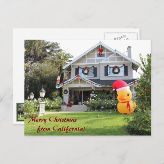 Frohe Weihnachten aus Kalifornien Postcard! (Vorne/Hinten)