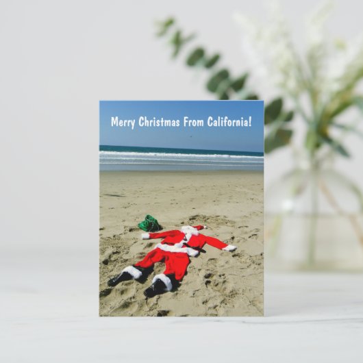 Frohe Weihnachten aus Kalifornien Postcard! (Stehend Vorderseite)