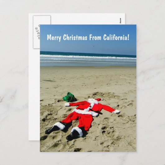 Frohe Weihnachten aus Kalifornien Postcard! (Vorne/Hinten)