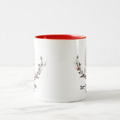 Frohe Weihnachten aus Kanada Eichhörnchen Zweifarbige Tasse (Mittel)