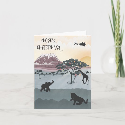 Frohe Weihnachten aus Kenia Karte (Vorderseite)