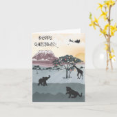 Frohe Weihnachten aus Kenia Karte (Gelbe Blume)