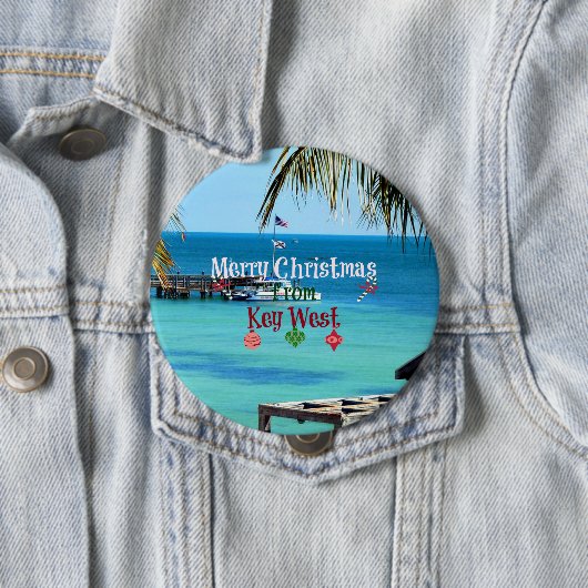 Frohe Weihnachten aus Key West, Button (Beispiel)
