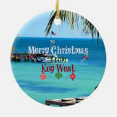 Frohe Weihnachten aus Key West Keramikornament (Hinten)