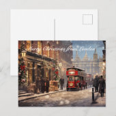 Frohe Weihnachten aus London Postkarte (Vorne/Hinten)