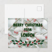 Frohe Weihnachten aus London Postkarte (Vorne/Hinten)