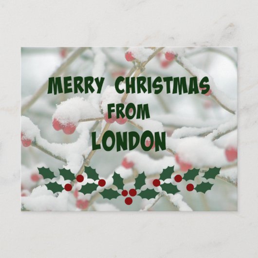 Frohe Weihnachten aus London Postkarte (Vorderseite)