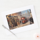 Frohe Weihnachten aus London Rechteckiger Aufkleber (Umschlag)