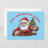 Frohe Weihnachten aus Louisiana Postkarte (Vorne/Hinten)