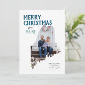 Frohe Weihnachten aus Maine (Stehend Vorderseite)