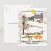 Frohe Weihnachten aus Maryland Farm Winterbaumen (Vorne/Hinten)
