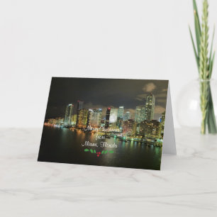 Frohe Weihnachten aus Miami, Florida Karte