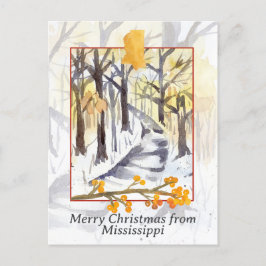 Frohe Weihnachten aus Mississippi Bäume Winterschn