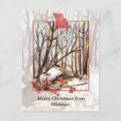 Frohe Weihnachten aus Missouri Trees Winterschnee (Vorderseite)